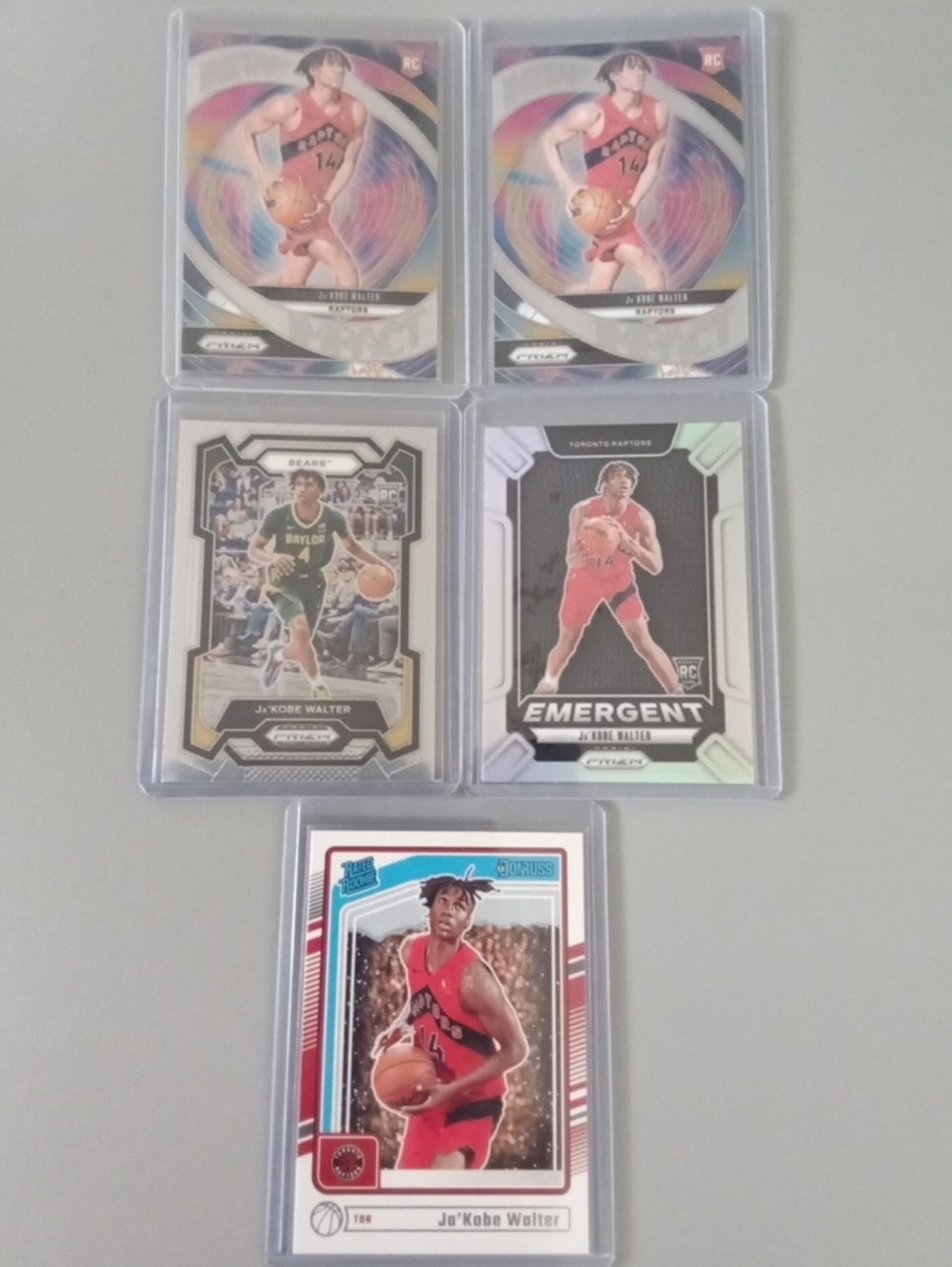 Panini Jakobe Walter Basketball Card Lot - Red and Silver Accents